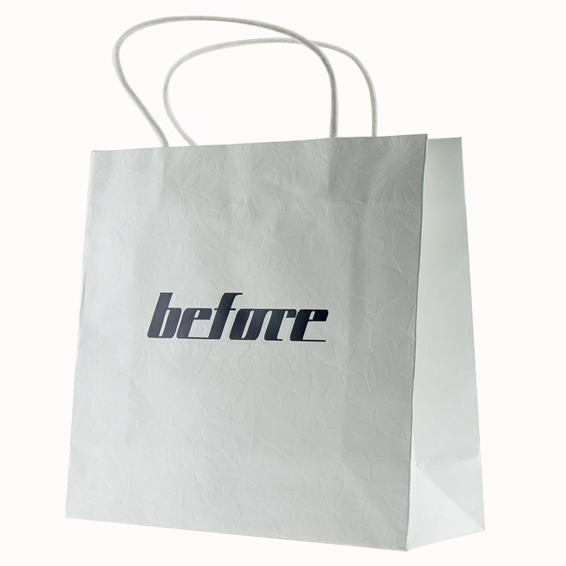 white kraft paper bags with black logo(1)